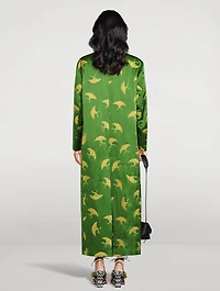 Rougies Satin Coat Bird Print