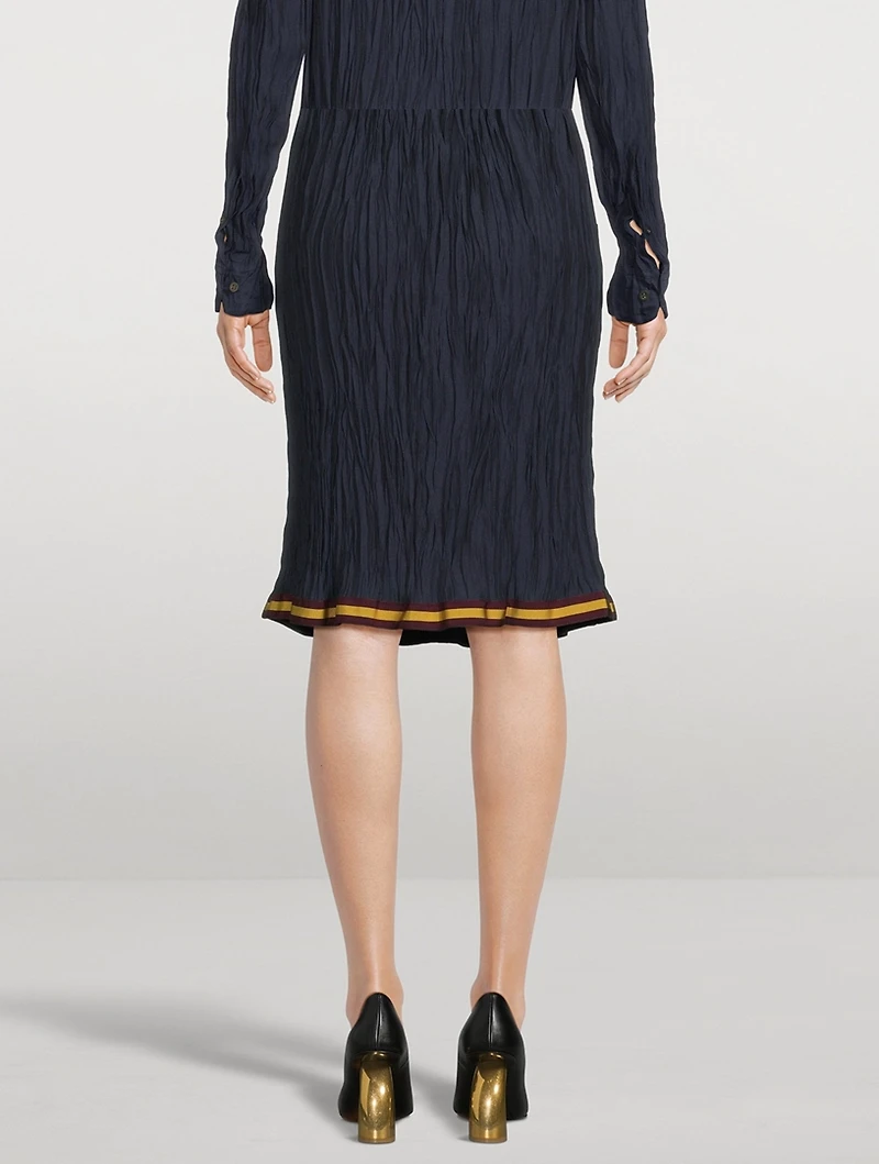 Sario Crinkled Midi Skirt