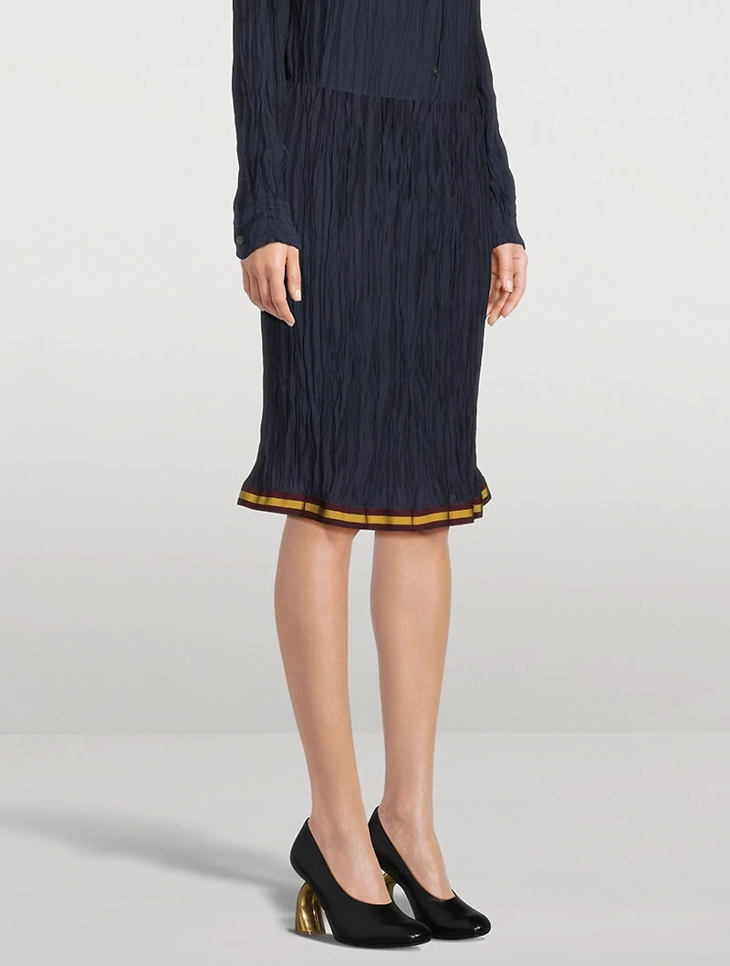 Sario Crinkled Midi Skirt