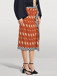 Sole Midi Skirt Geometric Print