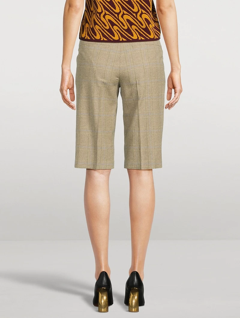 Parchia Prince of Wales Check Bermuda Shorts