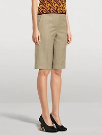 Parchia Prince of Wales Check Bermuda Shorts