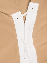 Delick Lace-Up Shirt Dress