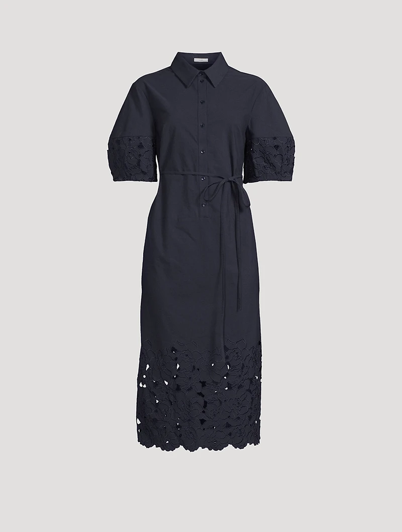 Eyelet Shirt Dress