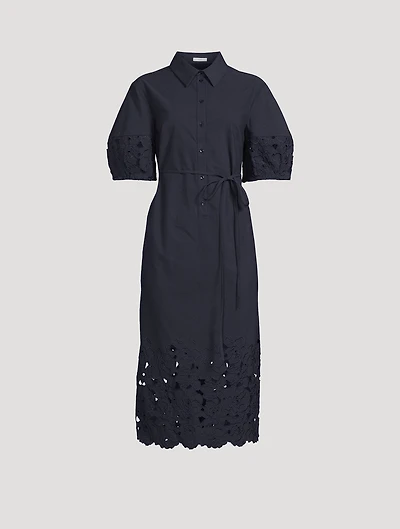 Eyelet Shirt Dress