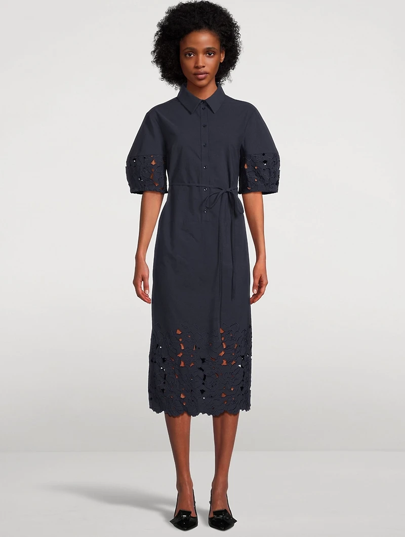 Eyelet Shirt Dress