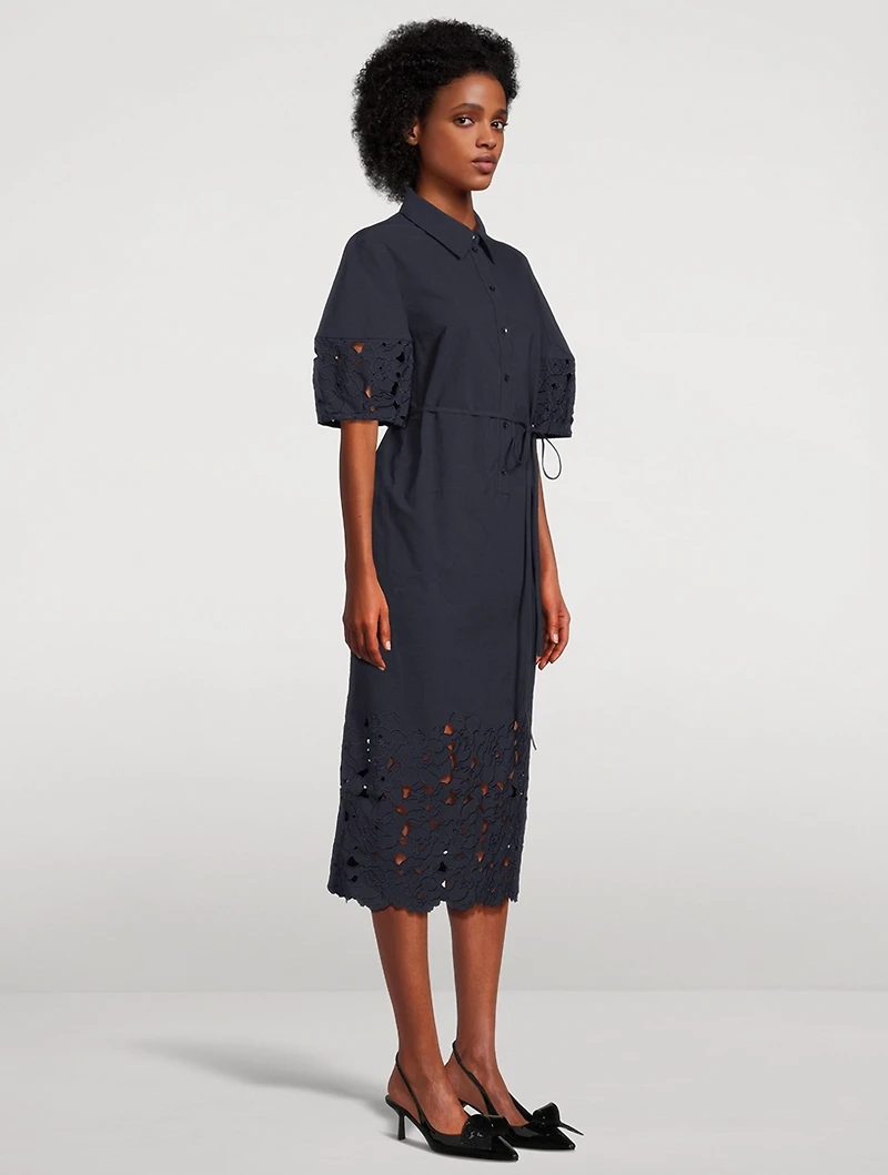 Eyelet Shirt Dress