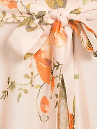 Silk Voile Cape Gown Cavendish Rose Print