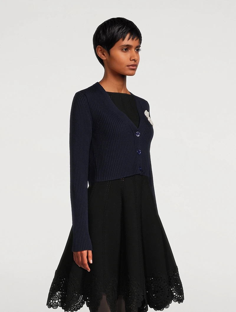 Embellished Cropped Cardigan