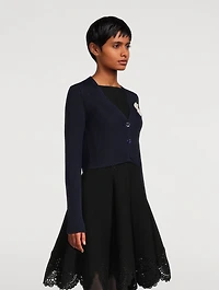 Embellished Cropped Cardigan