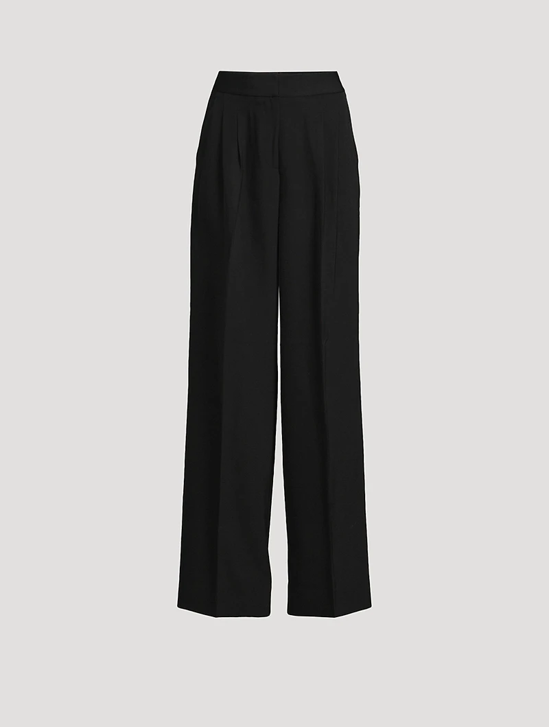 Straight-Leg Wool Trousers