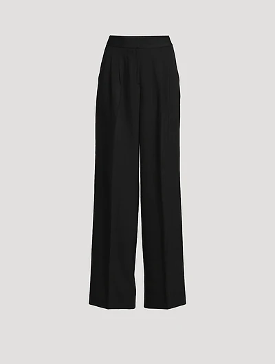 Straight-Leg Wool Trousers