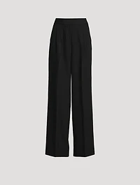 Straight-Leg Wool Trousers