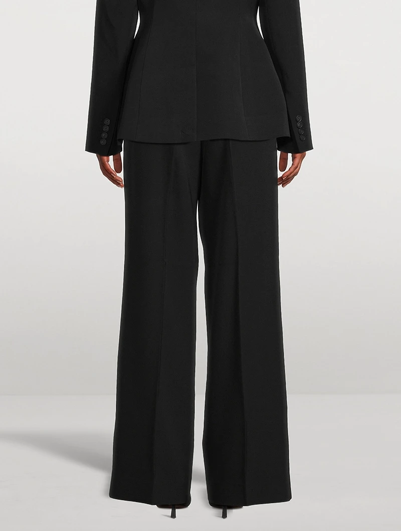 Straight-Leg Wool Trousers