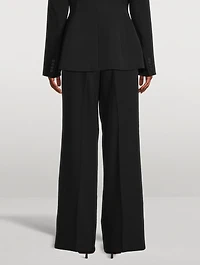 Straight-Leg Wool Trousers