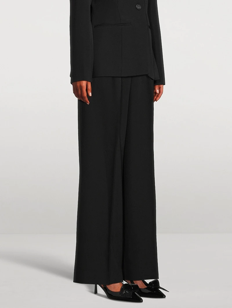 Straight-Leg Wool Trousers
