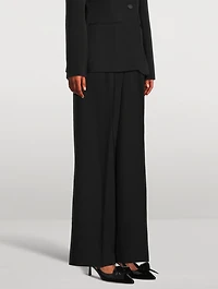 Straight-Leg Wool Trousers