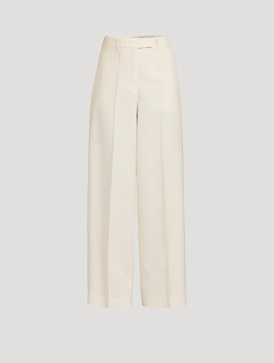 Wide-Leg Wool Trousers
