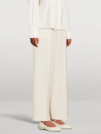 Wide-Leg Wool Trousers