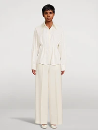 Wide-Leg Wool Trousers