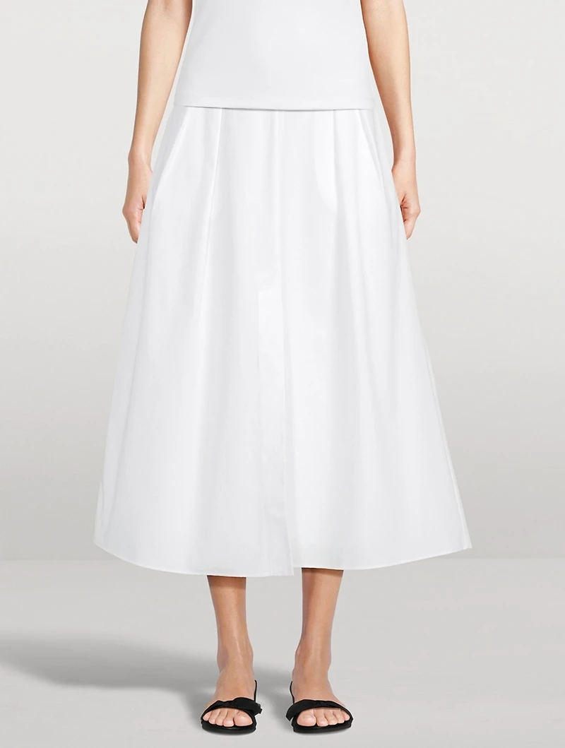 Poplin Midi Skirt