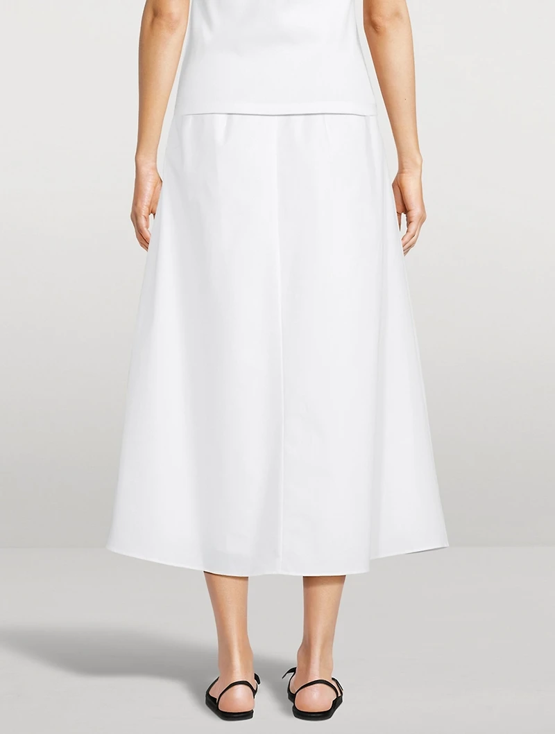 Poplin Midi Skirt