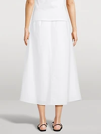 Poplin Midi Skirt