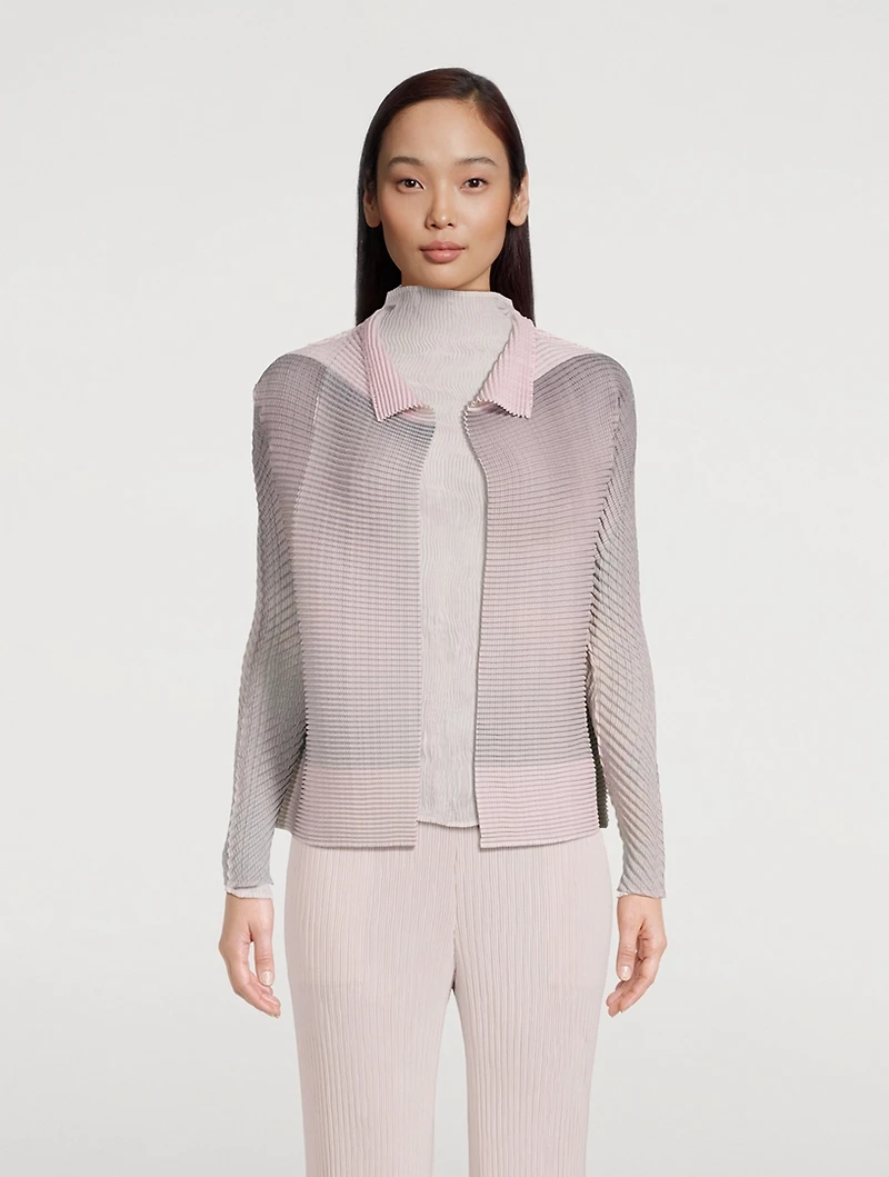 Pastel Pleats Cardigan
