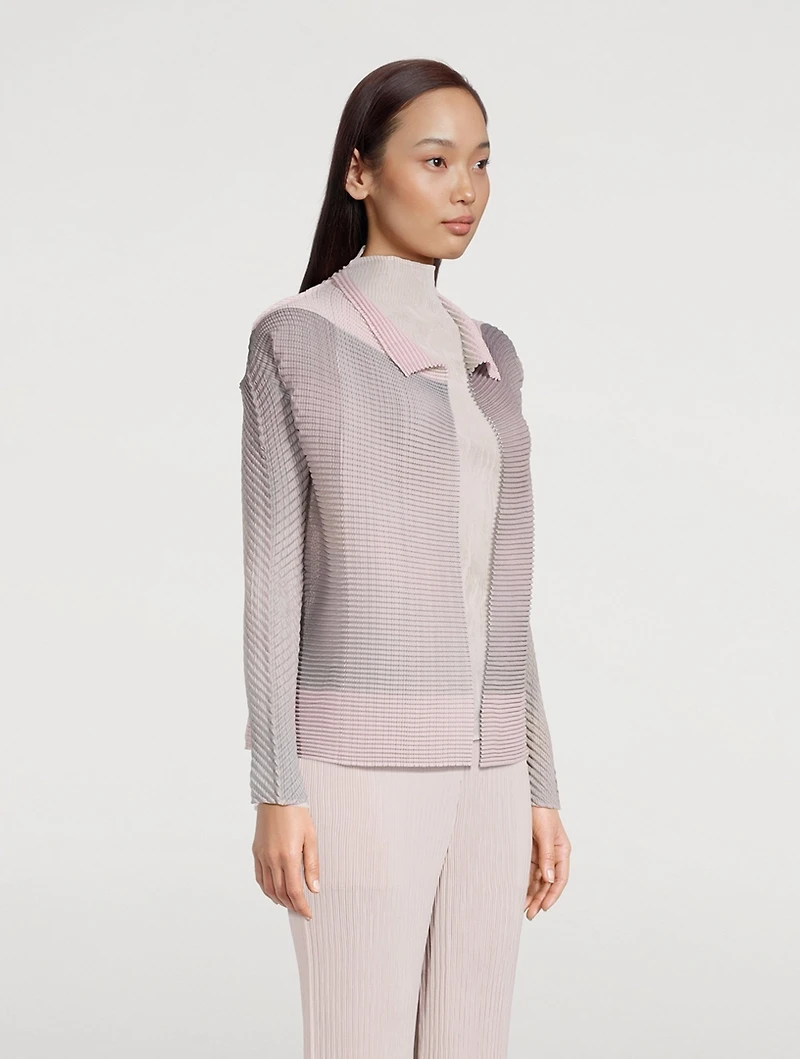 Pastel Pleats Cardigan
