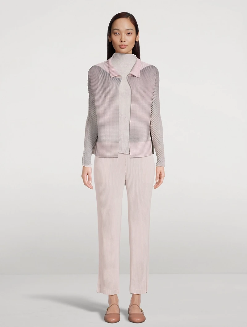 Pastel Pleats Cardigan