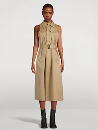 Cotton Gabardine Trench Dress