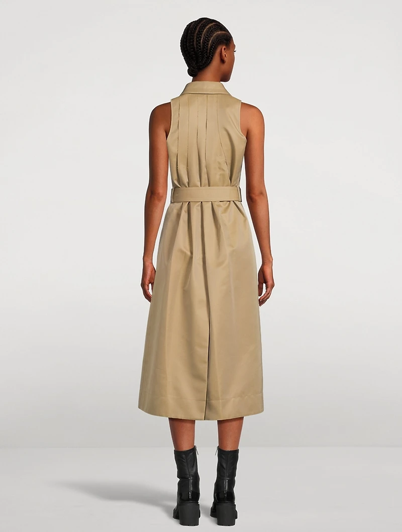 Cotton Gabardine Trench Dress