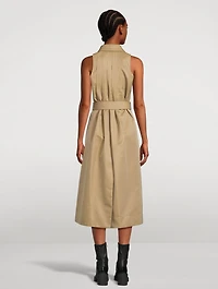 Cotton Gabardine Trench Dress
