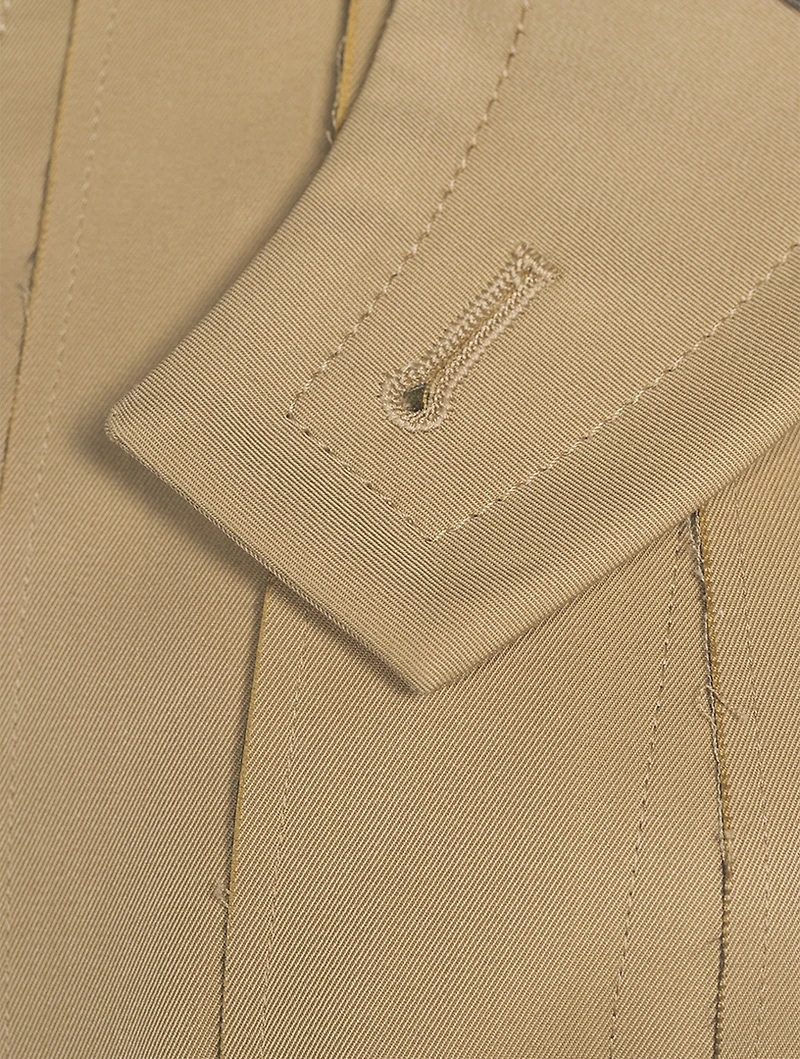 Cotton Gabardine Trench Dress