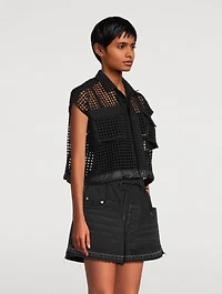 Embroidery Lace Shirt