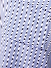 Sleeveless Shirt Dress Stripe Print