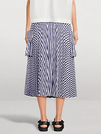 Sacai x Thomas Mason Cargo Skirt Stripe Print