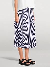 Sacai x Thomas Mason Cargo Skirt Stripe Print