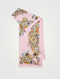 Scarf In Placement Bouquet Print