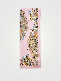 Scarf In Placement Bouquet Print