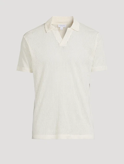 Linear Mesh Polo Shirt