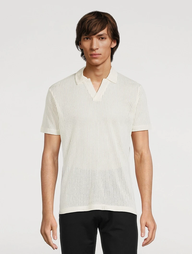 Linear Mesh Polo Shirt