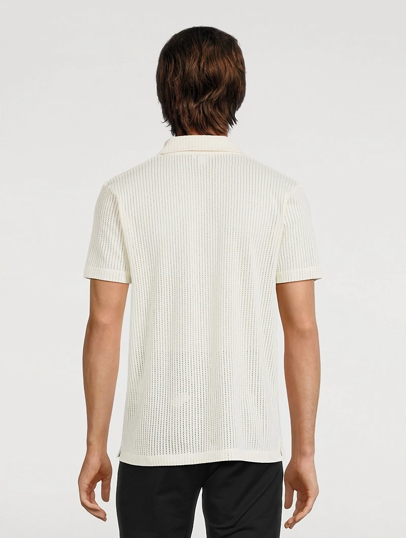 Linear Mesh Polo Shirt