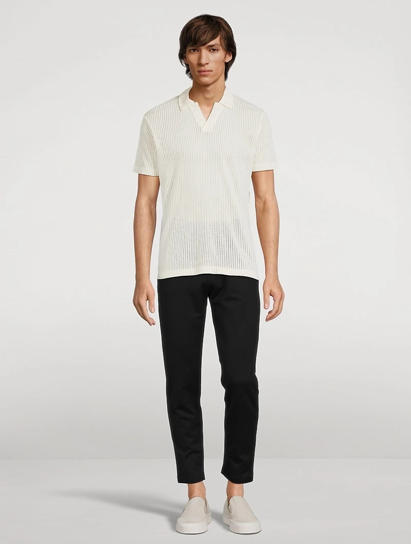 Linear Mesh Polo Shirt