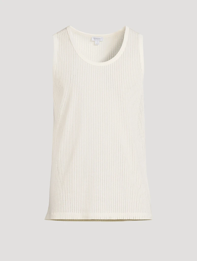 Linear Mesh Tank Top