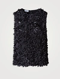 Laser-Cut Sleeveless Top