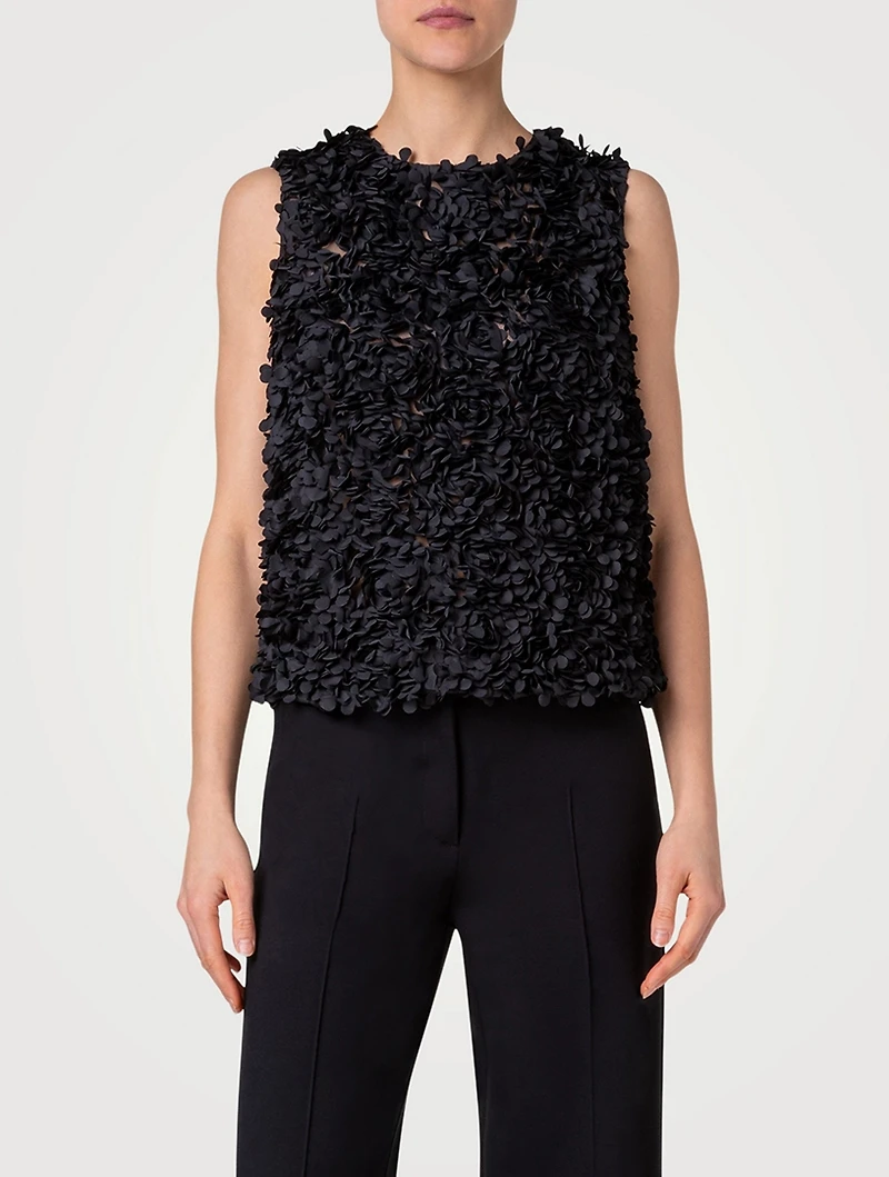 Laser-Cut Sleeveless Top
