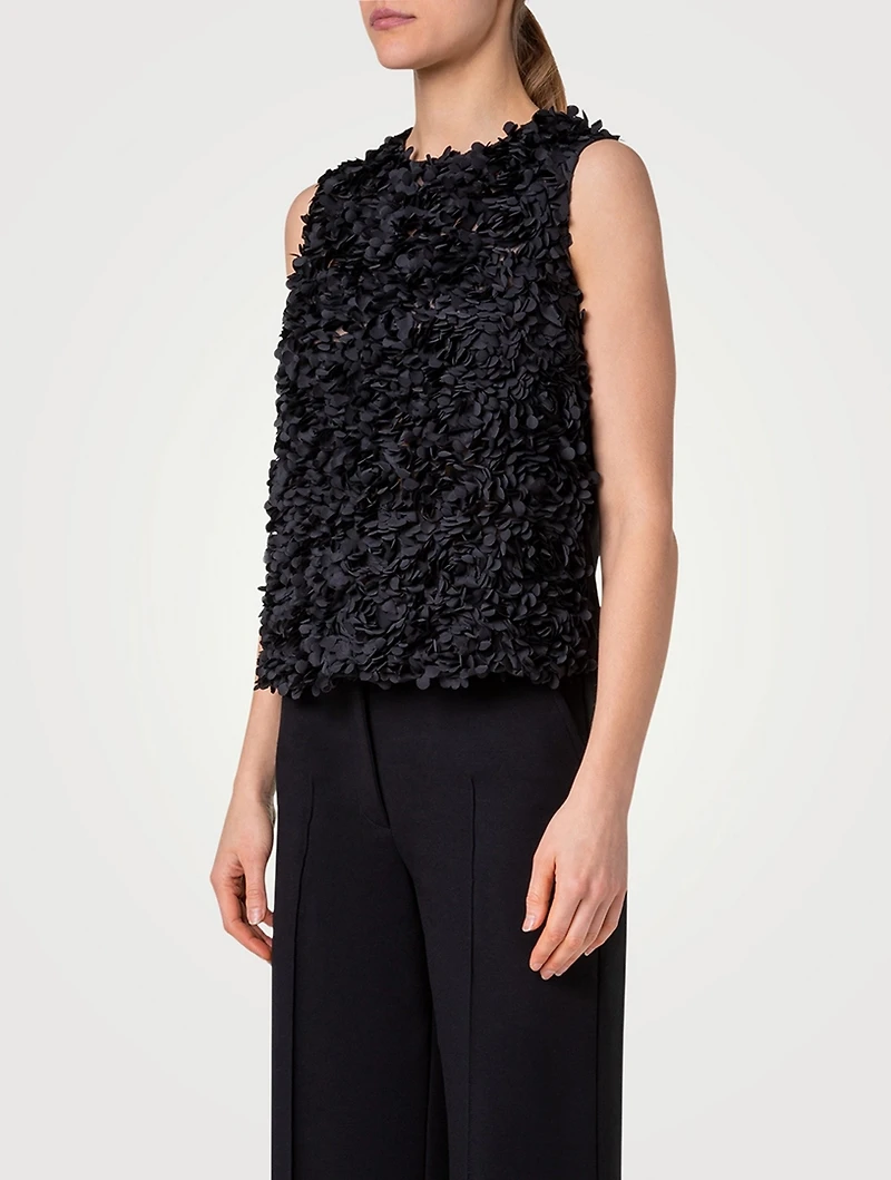 Laser-Cut Sleeveless Top