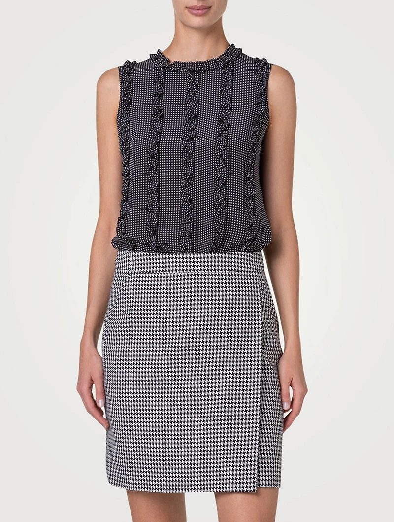 Silk Blouse Polka Dot Print