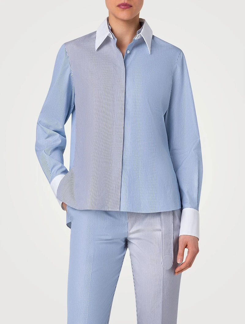Cotton Shirt Striped Print